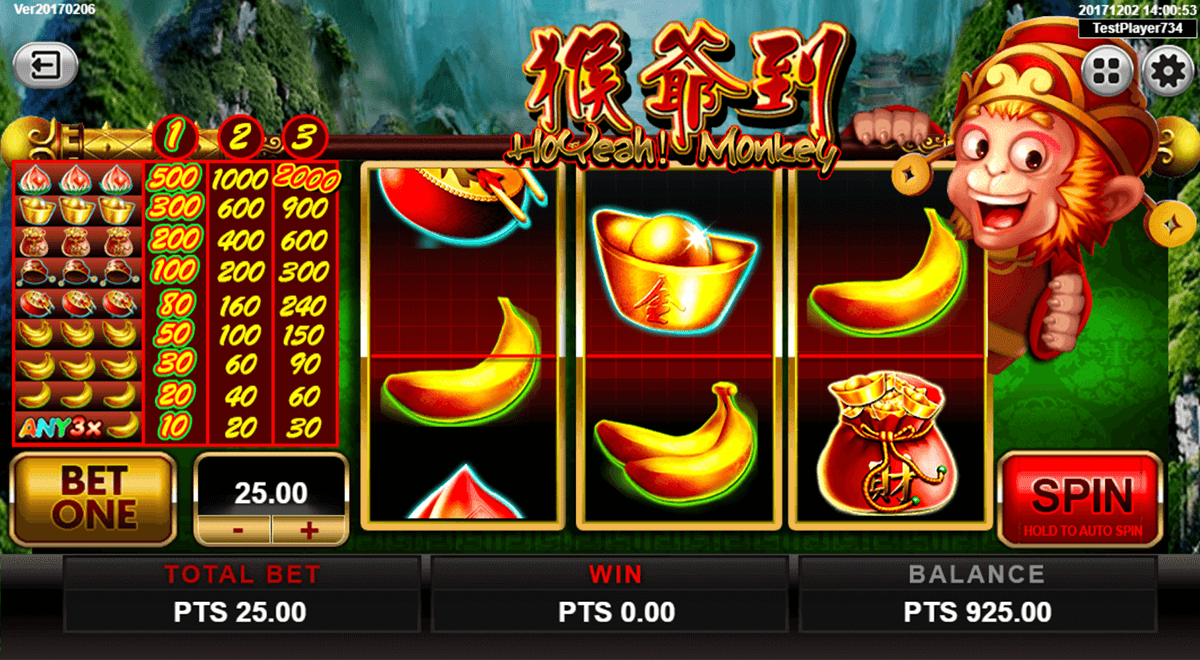 hoyeah monkey spadegaming casino slots 