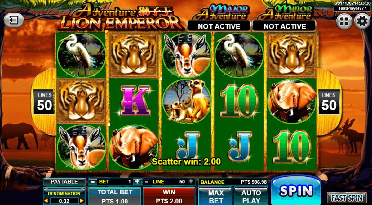 lion emperor spadegaming casino slots 
