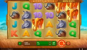 Mighty Africa 4096 Ways Playson Casino Slots 