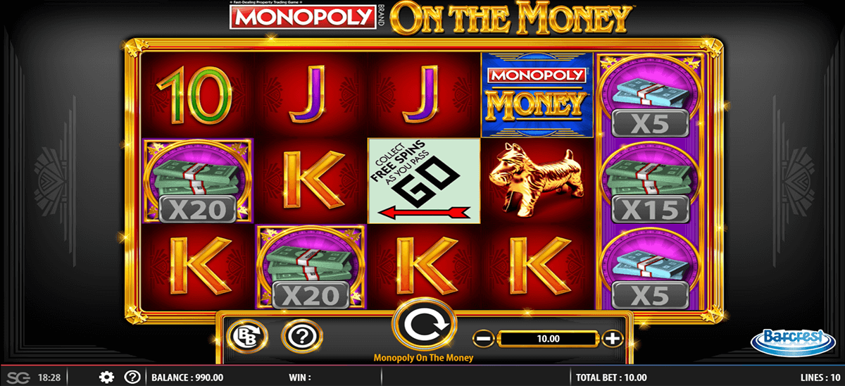 monopoly on the money barcrest casino slots 