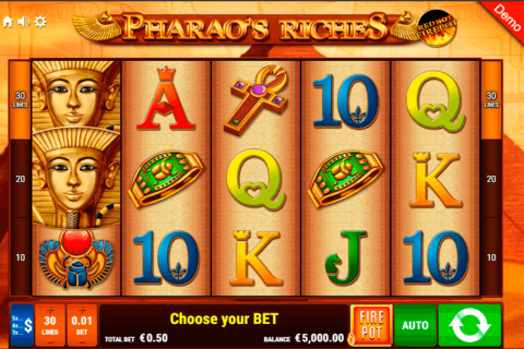 Pharaos Riches Red Hot Firepot Gamomat Casino Slots 