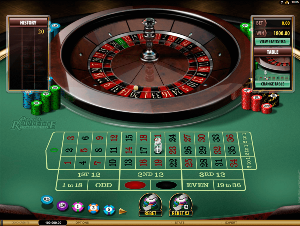 Premier Roulette Diamond Edition Microgaming Look 