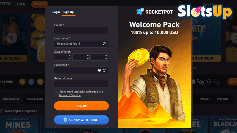 rocketpot Login