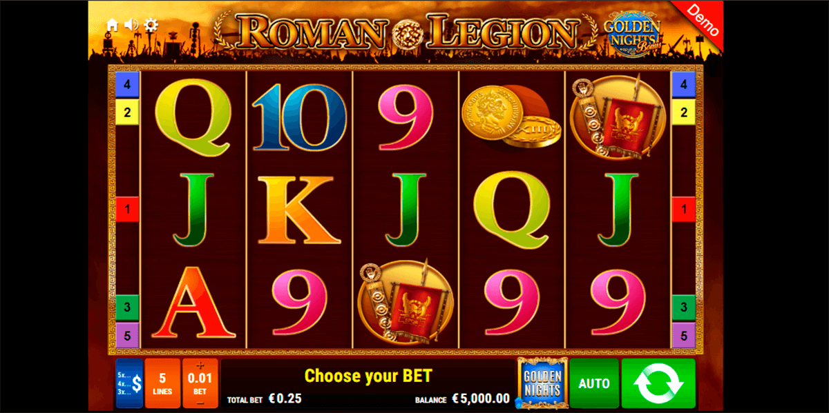 roman legion golden nights bonus gamomat casino slots 