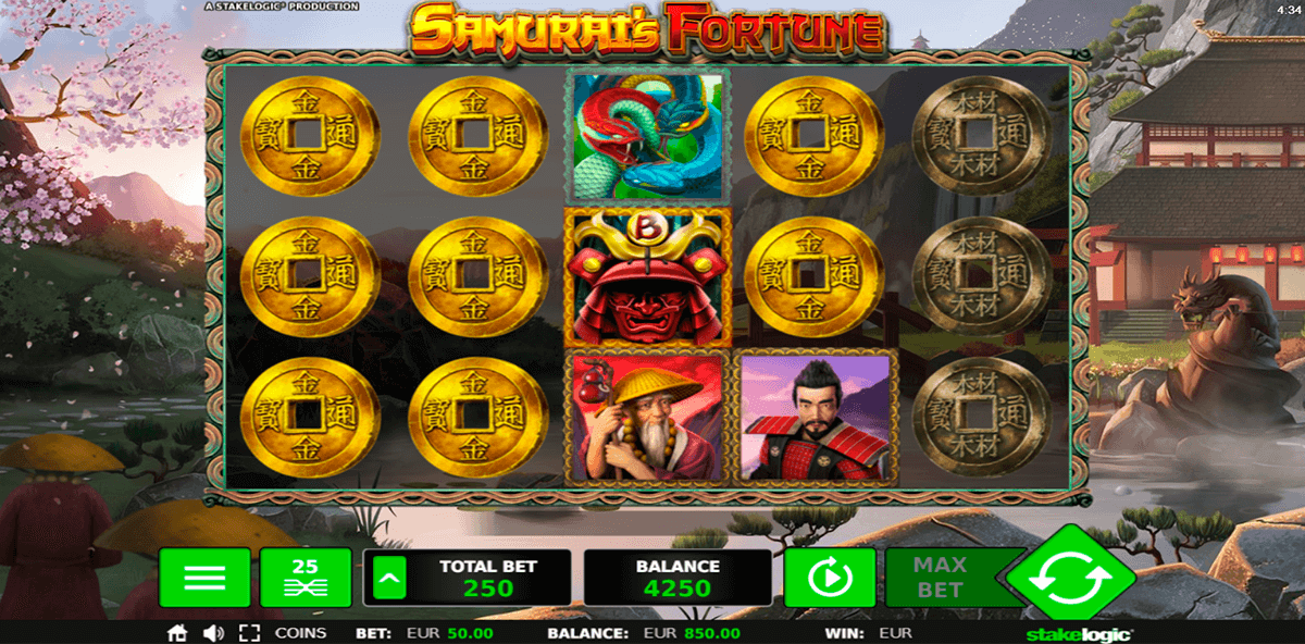 samurais fortune stake logic casino slots 