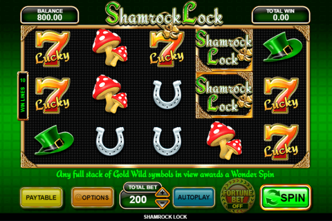 Shamrock Lock Inspired Gaming Casino Slots 
