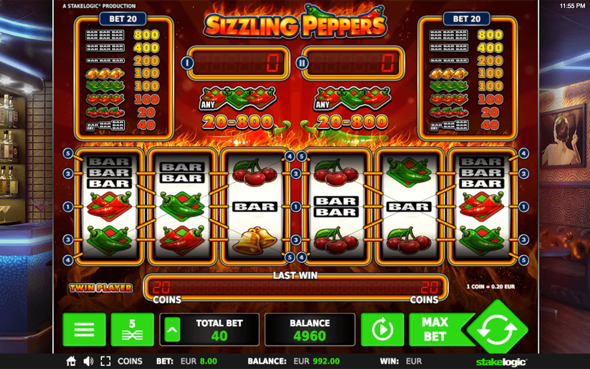 sizzling peppers stake logic casino slots 