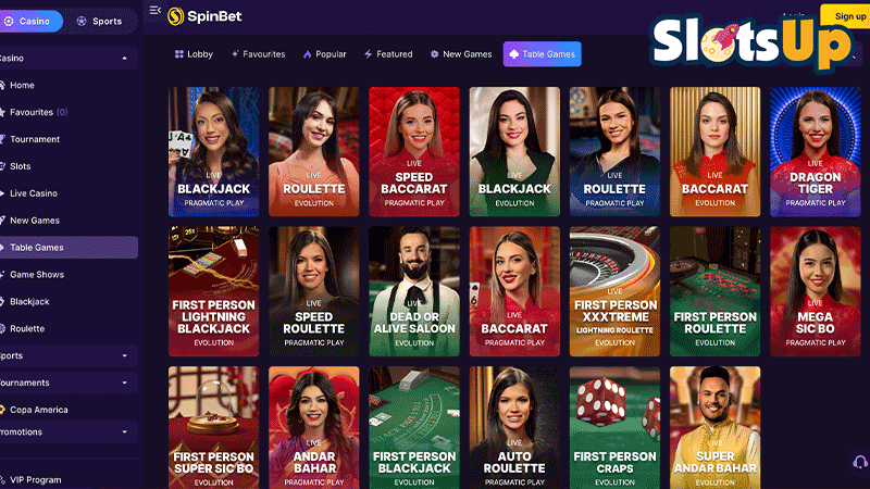 spinbet Live Casino