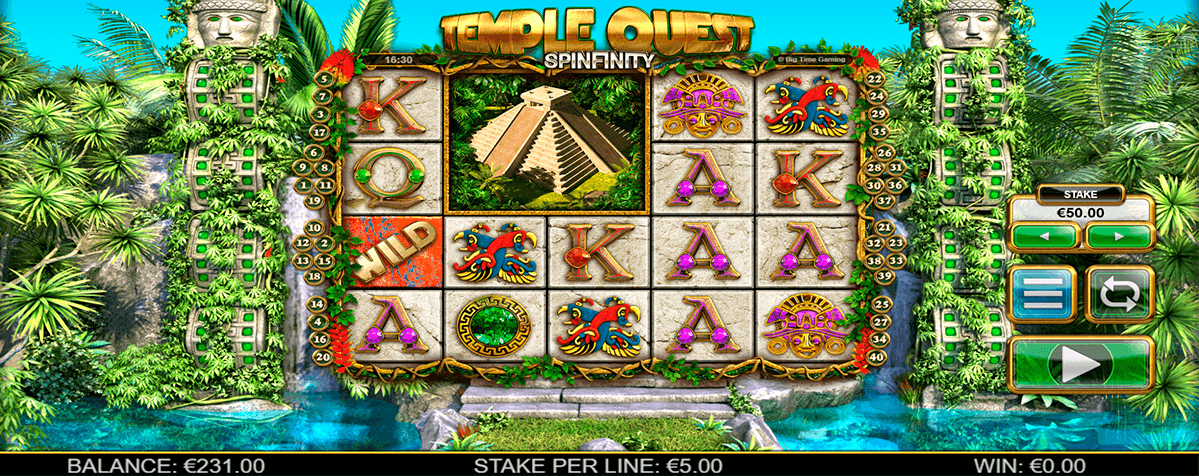 temple quest spinfinity big time casino slots 