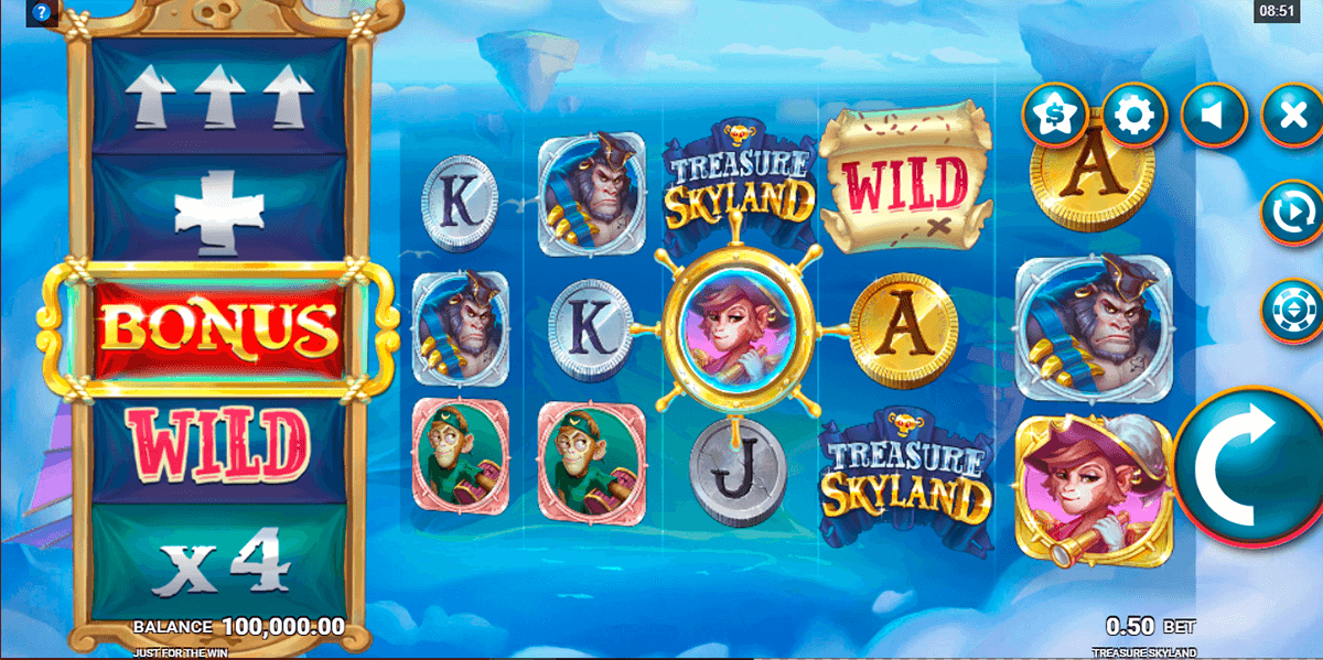 treasure skyland just for the win casino slots 