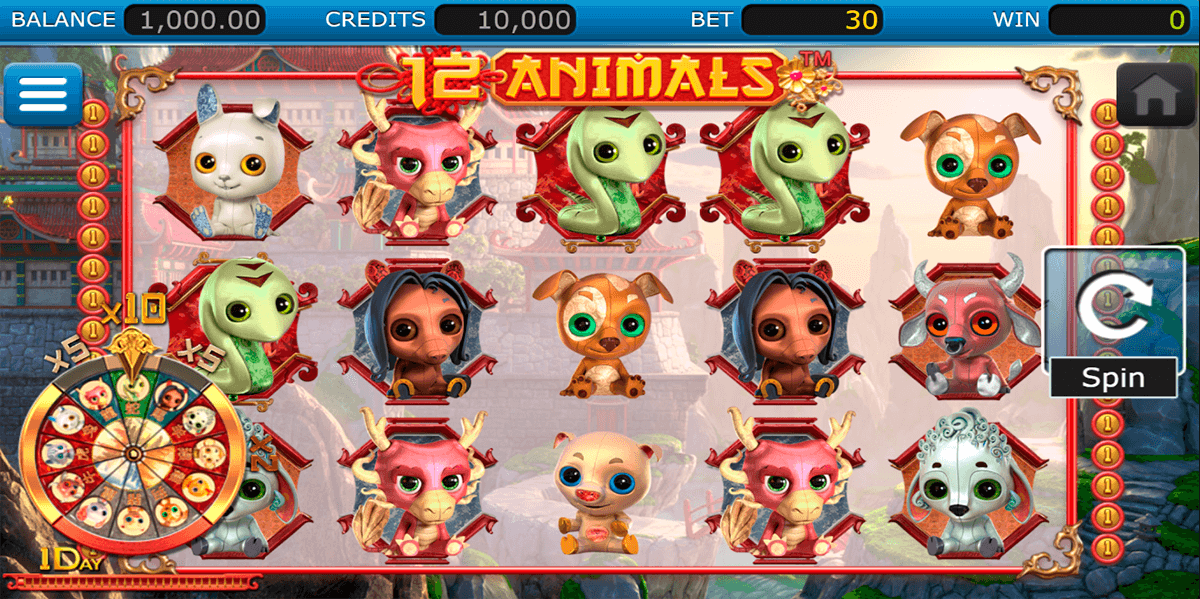 twelve animals nucleus gaming casino slots 