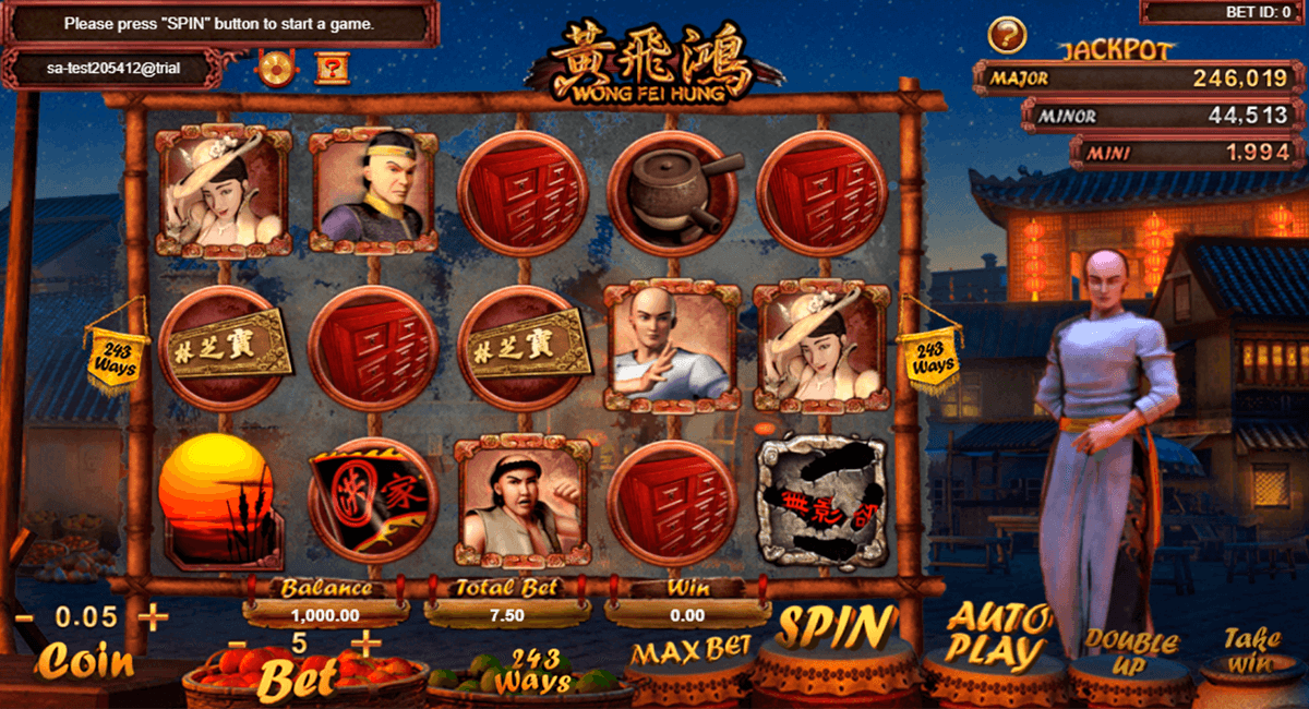 wong fei hung sa gaming casino slots 