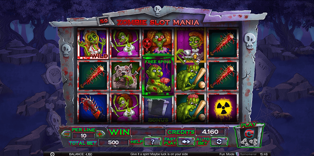 zombie slot mania spinomenal casino slots 